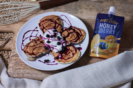 unos ricos pancakes con miel natural