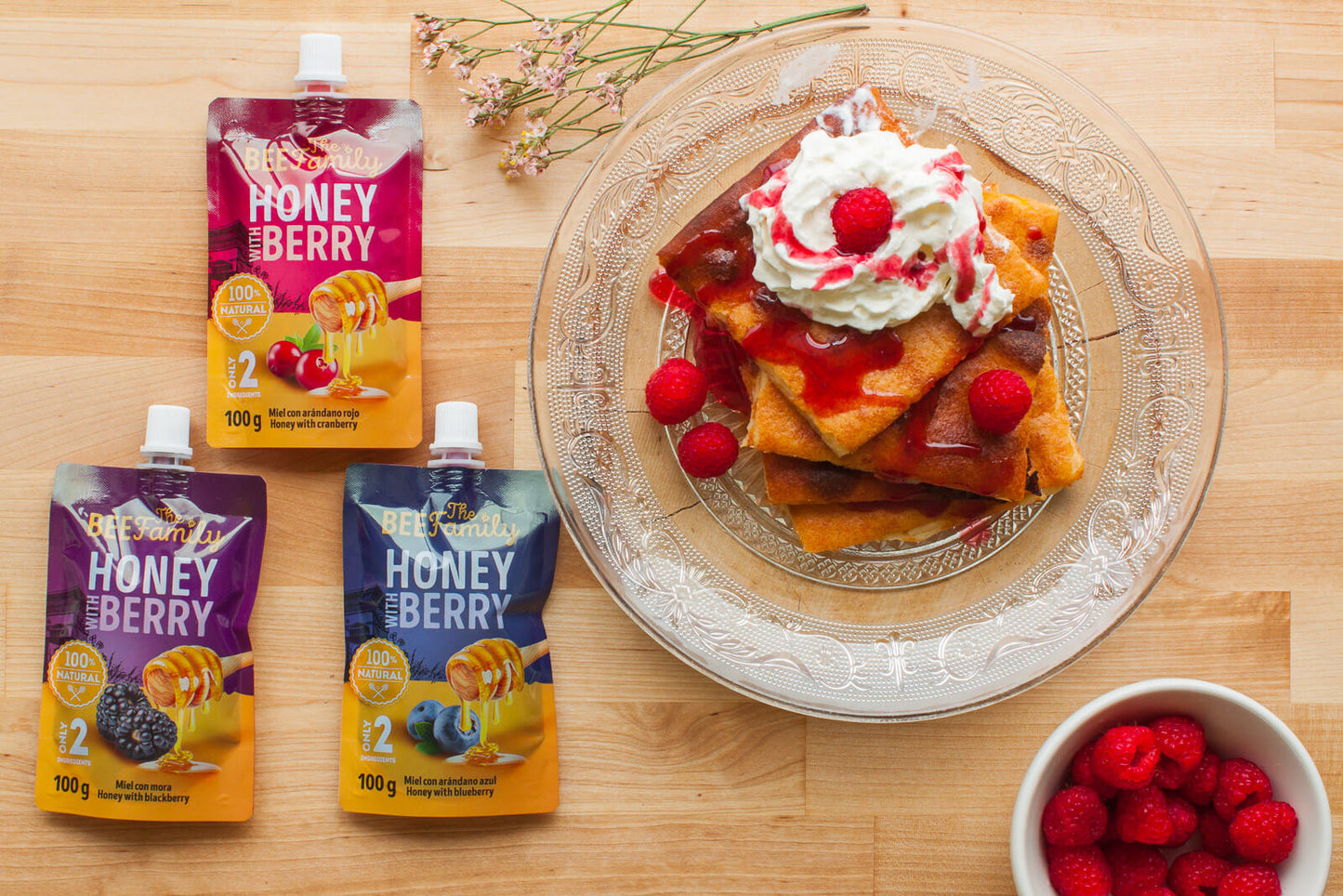 Honey with Berry | Miel con frutos del Bosque | Pack degustación ( 3 sabores | 300g)