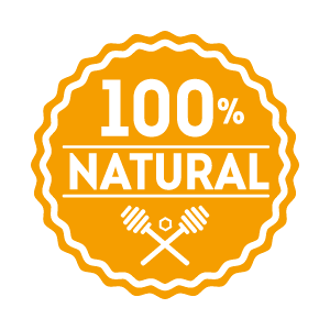 logo 100% natural miel y frutas liofilizadas comida natural