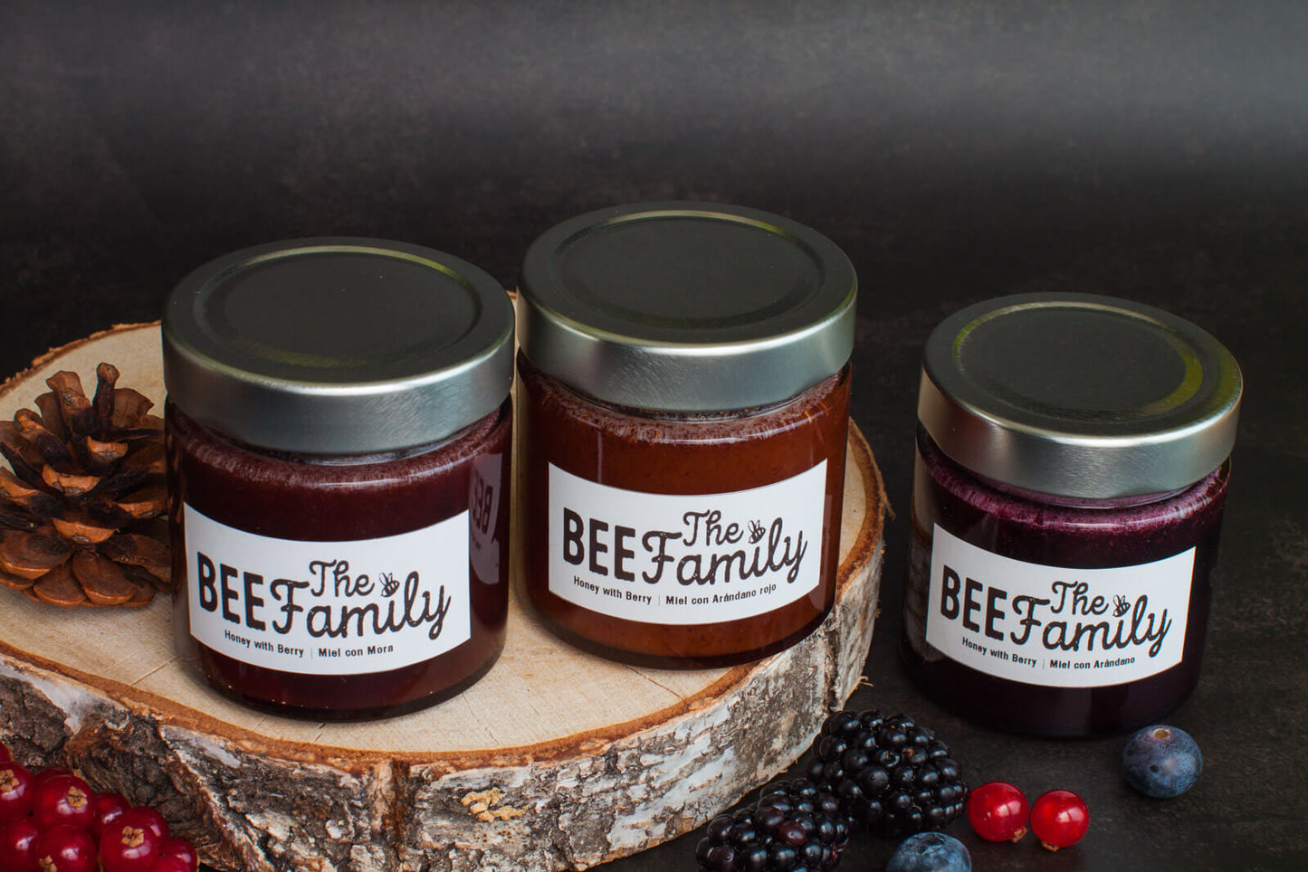 Limited Edition | Honey with Berry |  Miel con frutos del Bosque | Pack degustación de 3 sabores en tarro